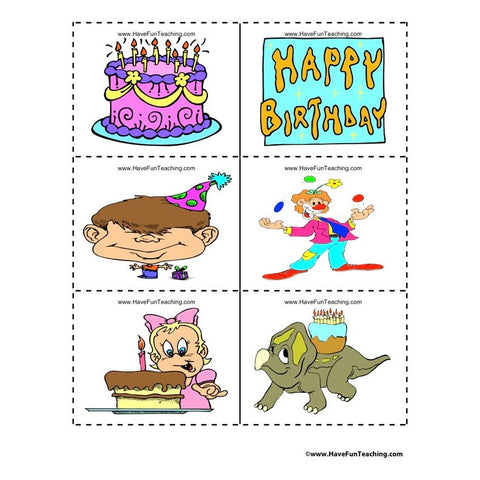 Birthday Clip Art Worksheet