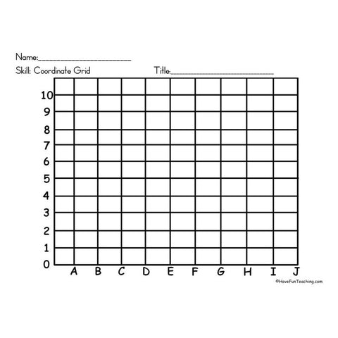 Blank Coordinate Grid Worksheet