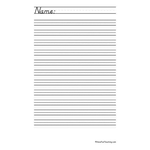 Blank Lined Small Worksheet
