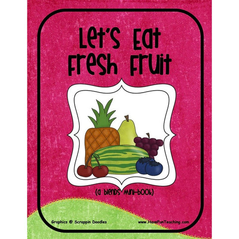Blends Fruit Mini Book Worksheet