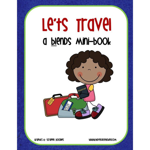 Blends Travel Mini Book Worksheet