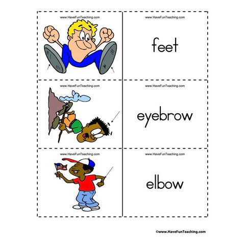 Body Parts Flash Cards