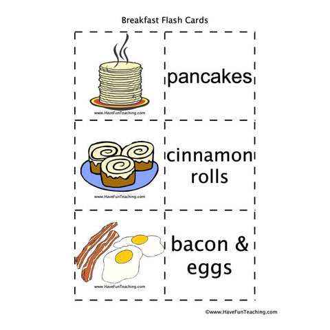 Breakfast Flash Cards