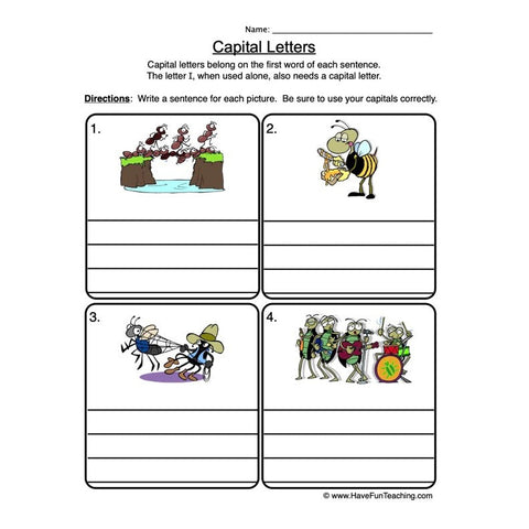 Capitalization Worksheet 4