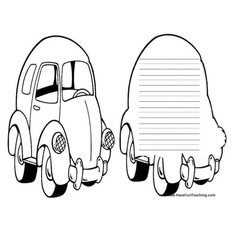 Car Shape Book Worksheet