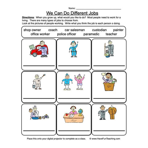 Careers Worksheet