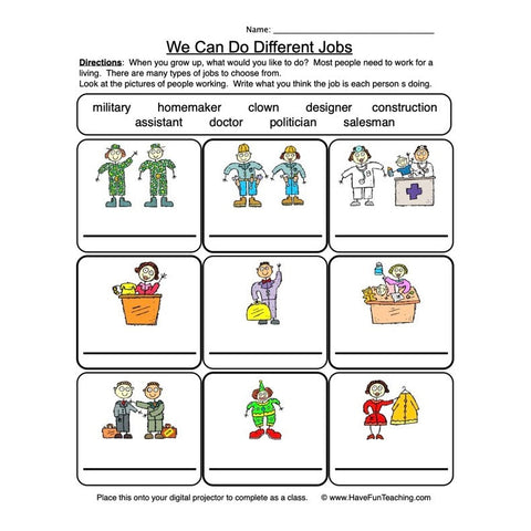 Careers Worksheet 3