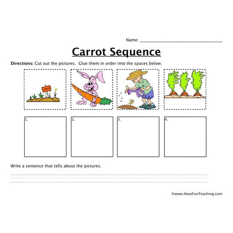Carrot Sequence Worksheet