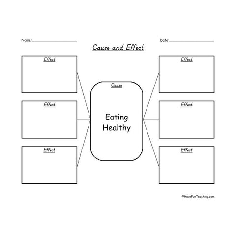 Cause and Effect Health Graphic Organizer 3