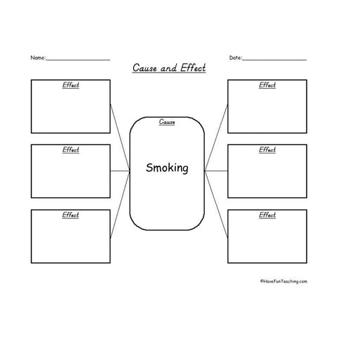 Cause and Effect Smoking Graphic Organizer 2