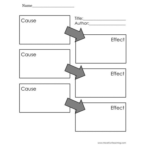 Cause and Effect Graphic Organizer 2
