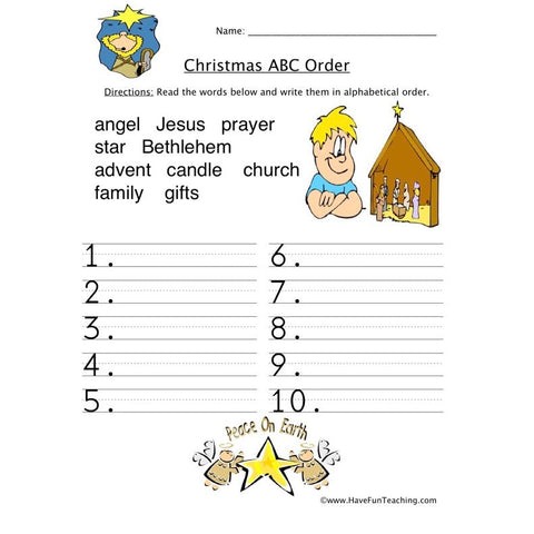 Alphabetical Order Worksheet 29