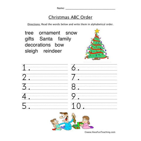 Alphabetical Order Worksheet 30