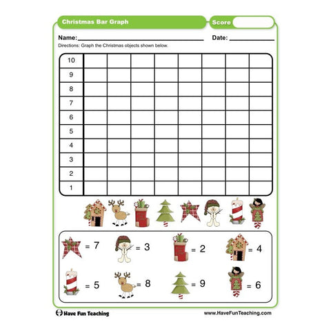 Christmas Bar Graph Worksheet