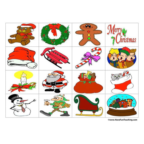 Christmas Bingo Worksheet