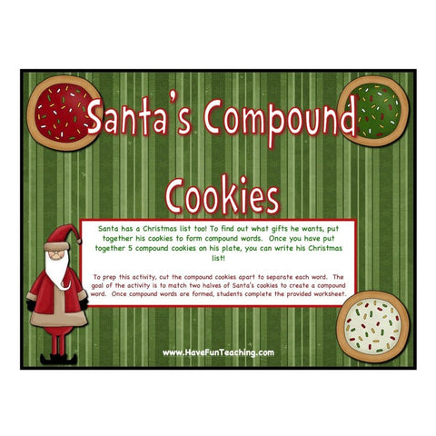 Christmas Compound Words Worksheet