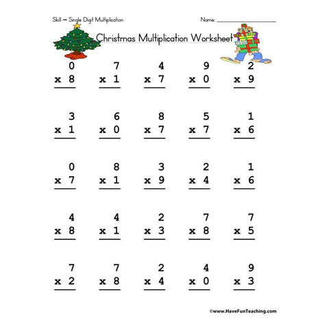 Christmas Math Worksheet 4