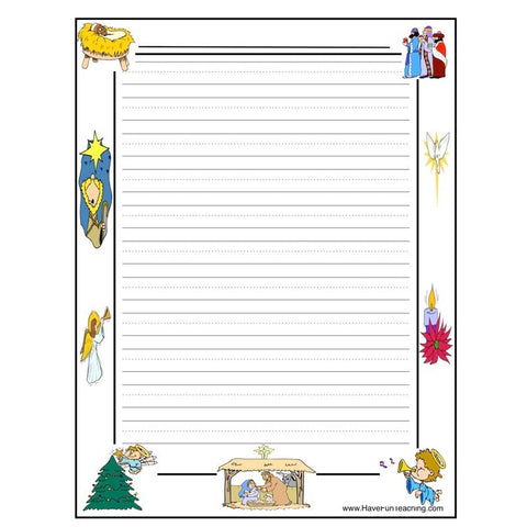 Christmas Writing Paper Worksheet 2