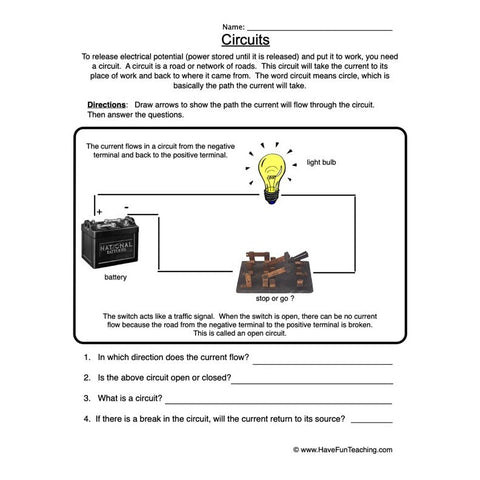 Circuits Worksheet
