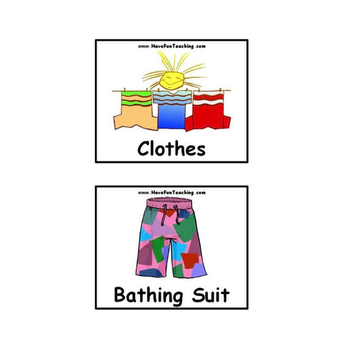 Clothing Flash Cards