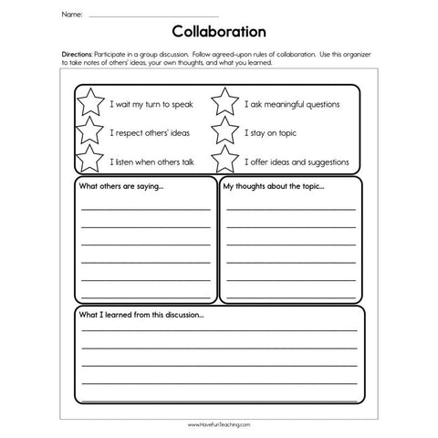 Collaboration Discussion Worksheet