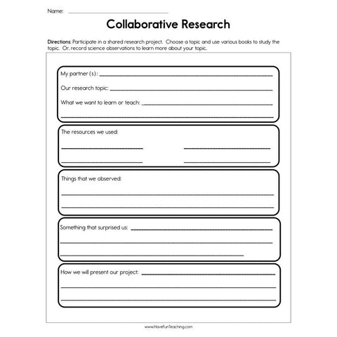 Collaborative Research Worksheet