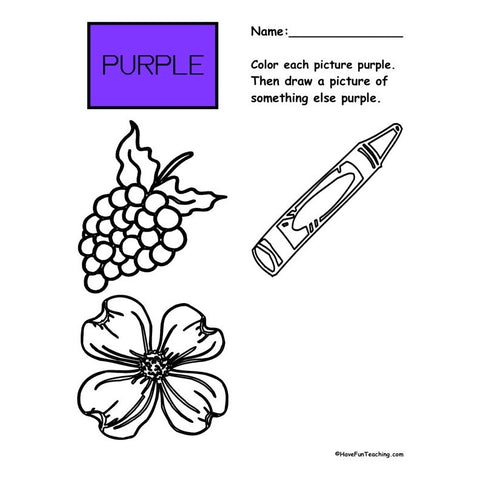 Purple Worksheet