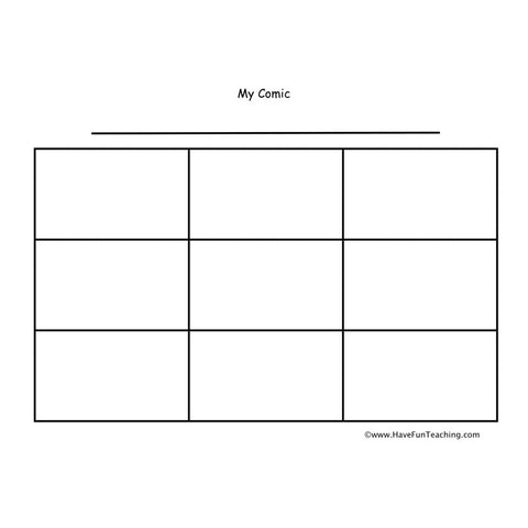 Comic Strip Writing 10 Worksheet