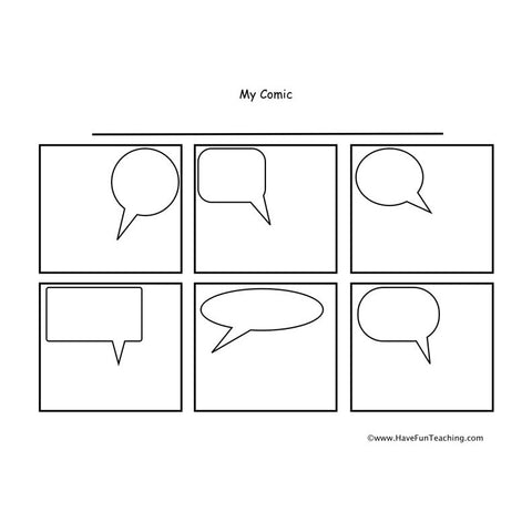 Comic Strip Writing Worksheet 2