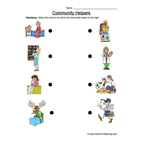 Community Helpers Worksheet