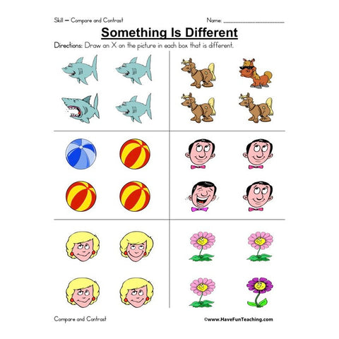 Compare and Contrast Worksheet