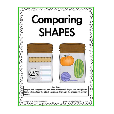 Comparing Shapes Sorting Game