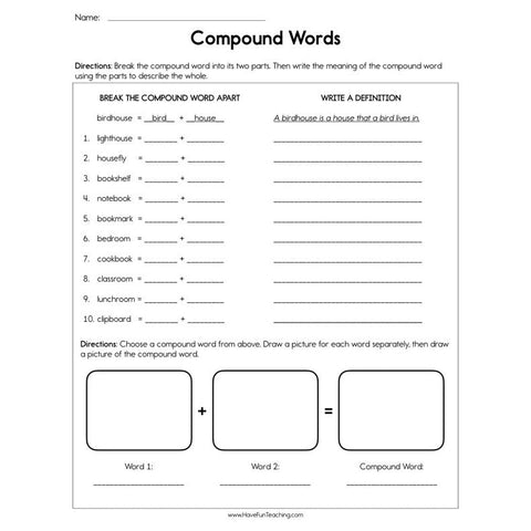 Compound Words Worksheet 11