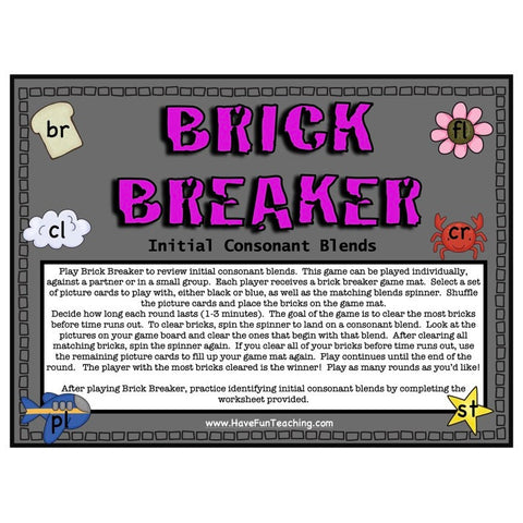 Consonant Blends Game