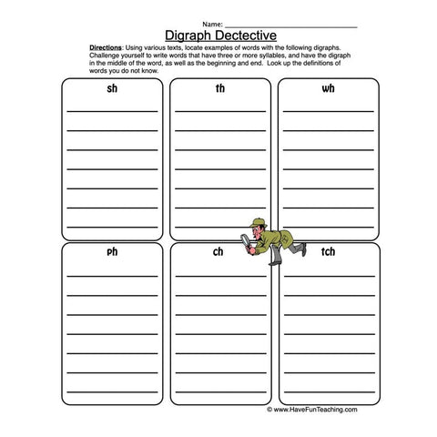 Consonent Digraphs Worksheet 2