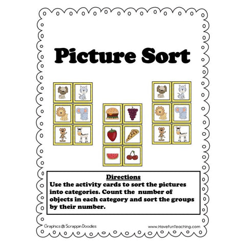 Counting and Sorting Pictures Game