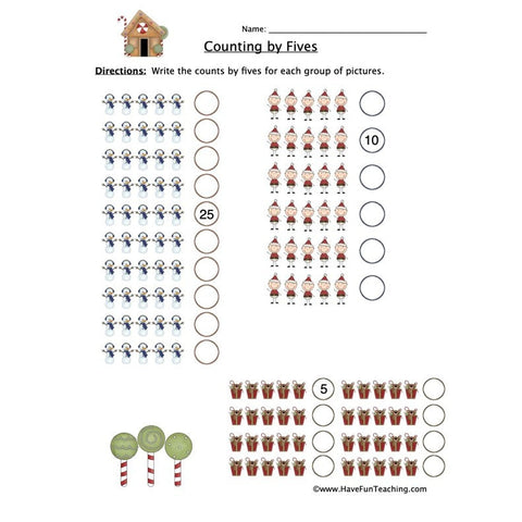 Counting Fives Worksheet