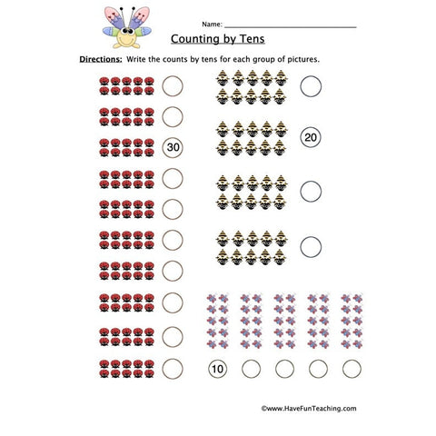 Counting Tens Worksheet