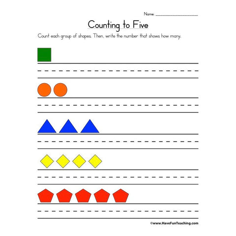 Counting to Worksheet
