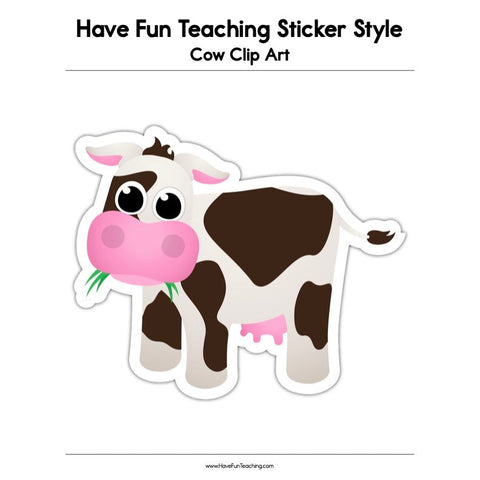 Cow Clip Art Worksheet