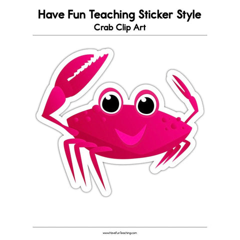 Crab Clip Art Worksheet