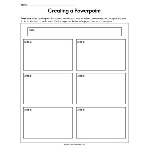 Creating a Powerpoint Worksheet