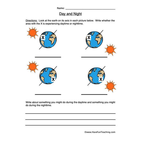 Day Night Worksheet