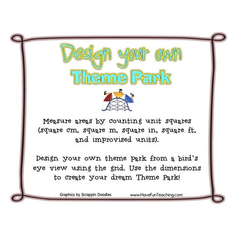 Design Your Own Theme Park Unit Squares Game