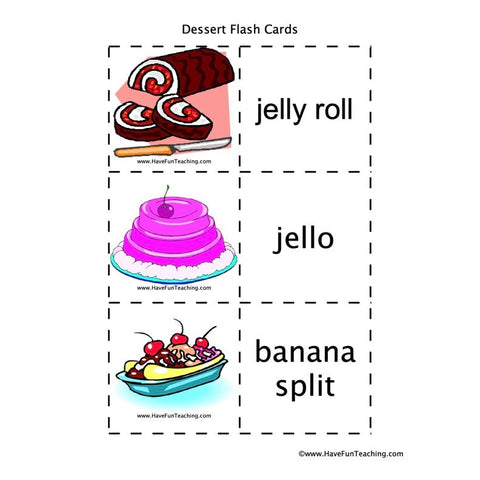 Dessert Flash Cards