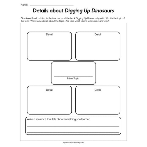 Details About Digging Up Dinosaurs Worksheet
