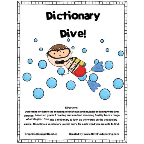 Dictionary Dive Game