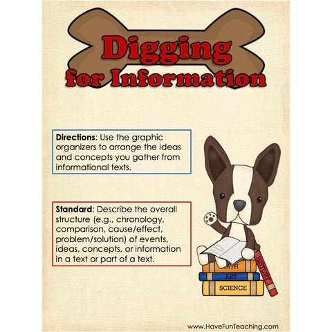 Digging for Information Text Structure Game