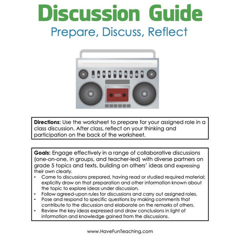 Discussion Guide for Preparation and Reflection Game