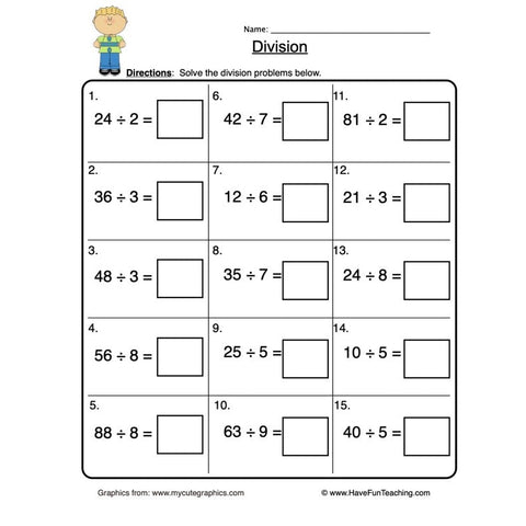 Division Worksheet 2